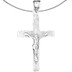 Sterling Silver Cross Pendant (Rhodium or Yellow Gold-plated)