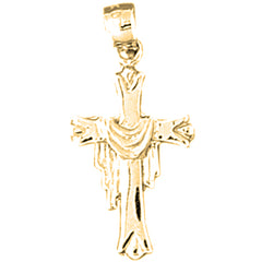 Yellow Gold-plated Silver Cross Pendant