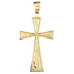 Yellow Gold-plated Silver Cross Pendant