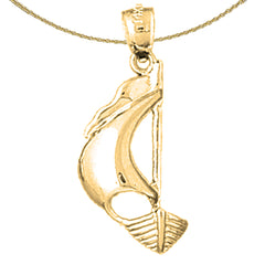 Colgante de velero de plata de ley (bañado en rodio o oro amarillo)