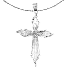 Sterling Silver Cross Pendant (Rhodium or Yellow Gold-plated)