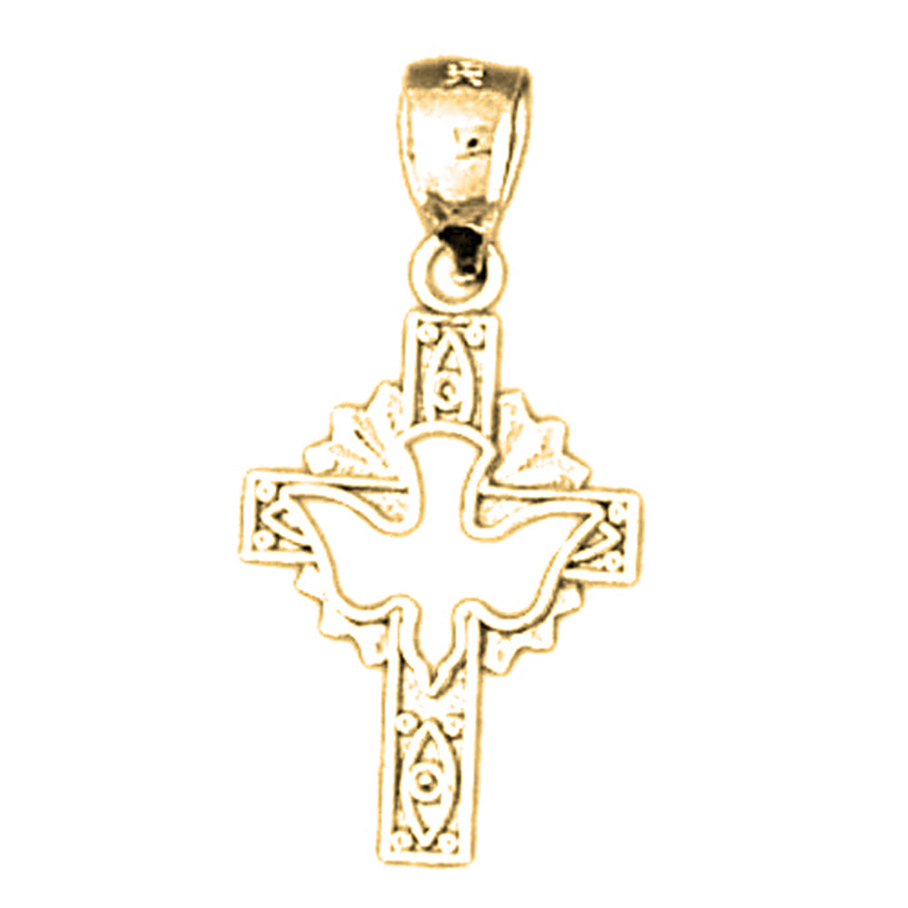Yellow Gold-plated Silver Cross Pendant