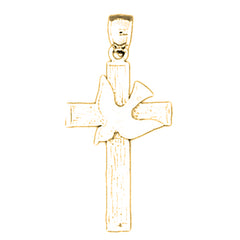 Yellow Gold-plated Silver Cross Pendant