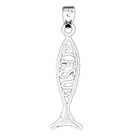 Sterling Silver Jesus Fish Pendant