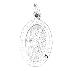 Sterling Silver Saint Christopher Coin Pendant
