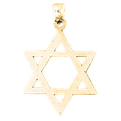 Yellow Gold-plated Silver Star Of David Pendant