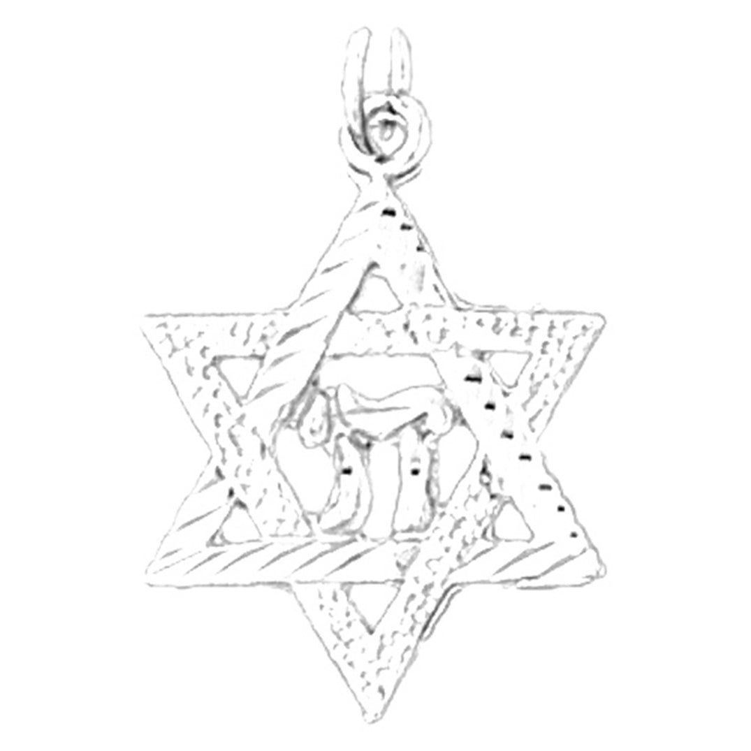 Sterling Silver Star Of David Pendant