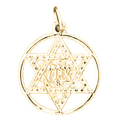 Yellow Gold-plated Silver Star Of David Pendant