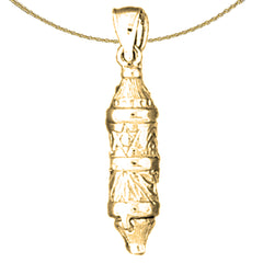 Sterling Silber Scroll Anhänger (Rhodium oder Gelbgold plattiert)