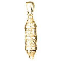 Yellow Gold-plated Silver Scroll Pendant
