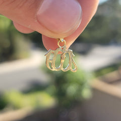 Sterling Silver Muslim Allah Pendant (Rhodium or Yellow Gold-plated)