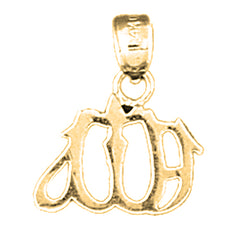 Yellow Gold-plated Silver Jewish Pendant