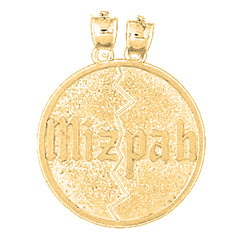 Yellow Gold-plated Silver Mizpah Pendant