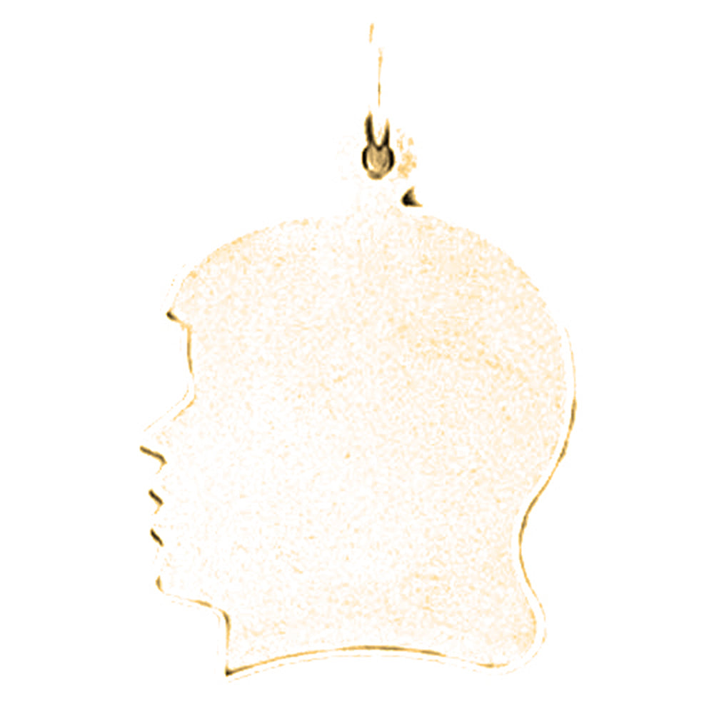 Yellow Gold-plated Silver Handcut Pendant