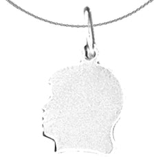 Sterling Silver Handcut Pendant (Rhodium or Yellow Gold-plated)