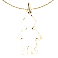 Sterling Silver Handcut Pendant (Rhodium or Yellow Gold-plated)