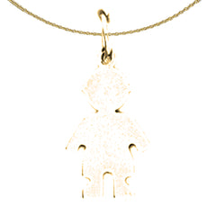 Sterling Silver Handcut Pendant (Rhodium or Yellow Gold-plated)