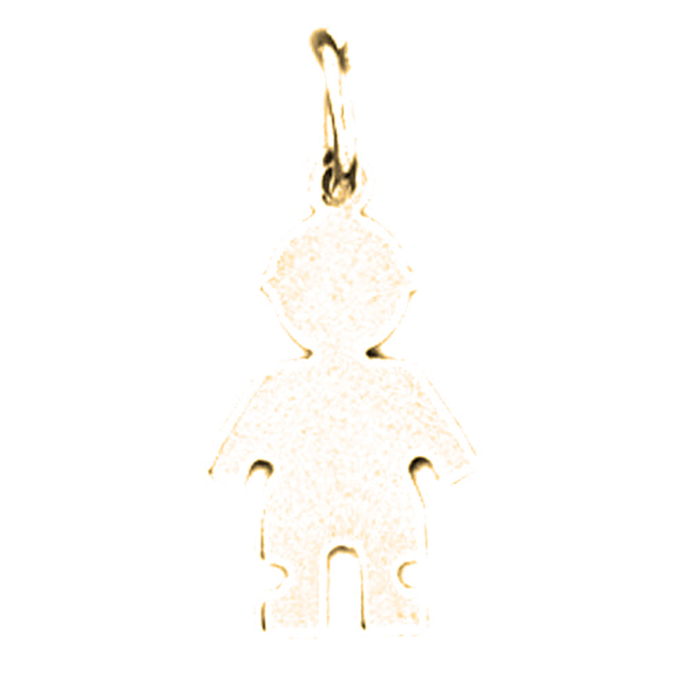 Yellow Gold-plated Silver Handcut Pendant