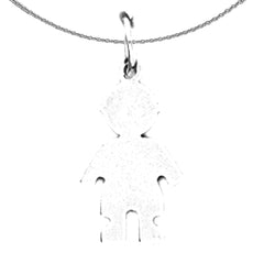 Sterling Silver Handcut Pendant (Rhodium or Yellow Gold-plated)