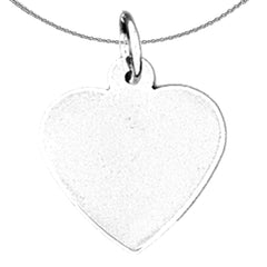 Sterling Silver Handcut Heart Pendant (Rhodium or Yellow Gold-plated)