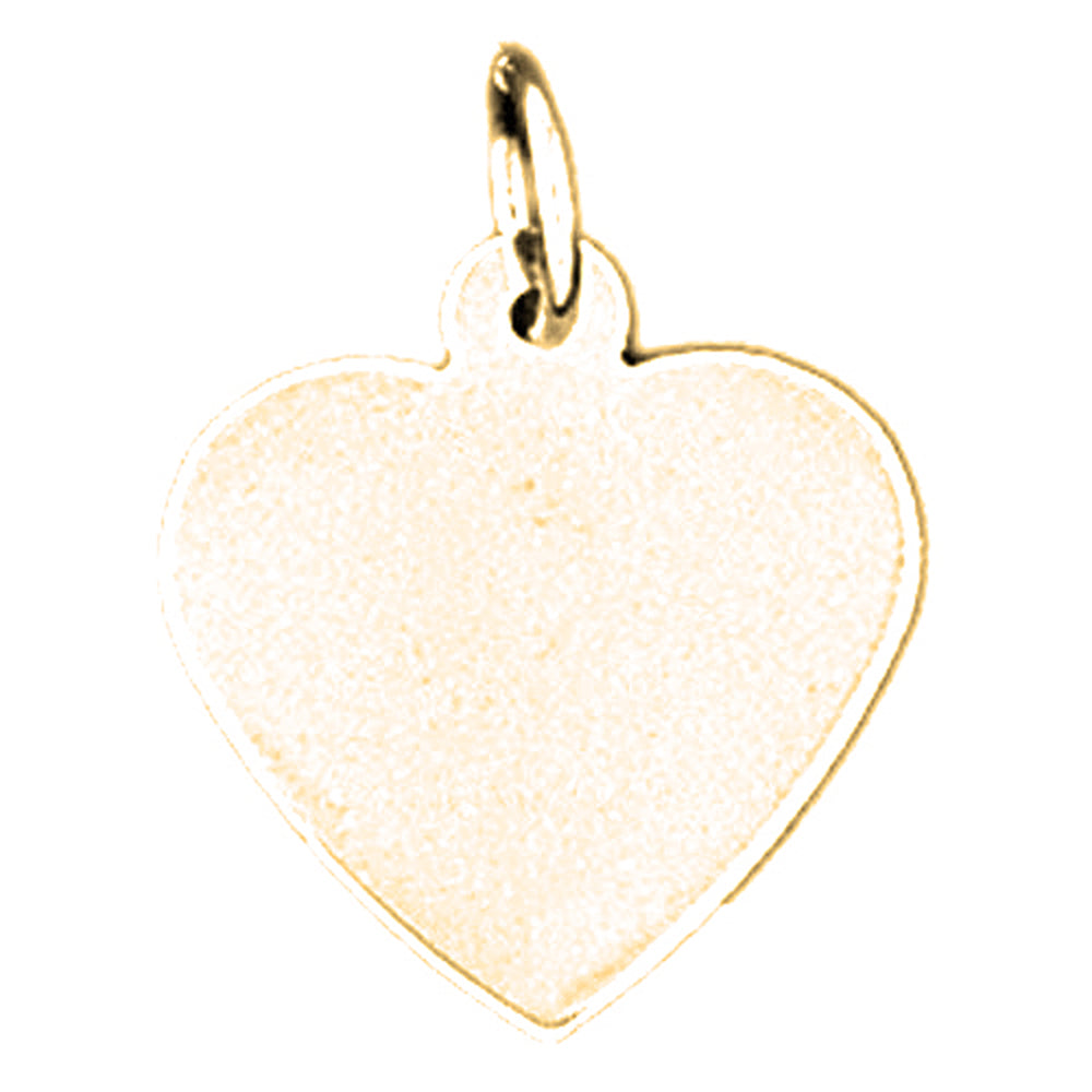 Yellow Gold-plated Silver Handcut Heart Pendant