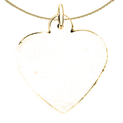 Sterling Silver Handcut Heart Pendant (Rhodium or Yellow Gold-plated)