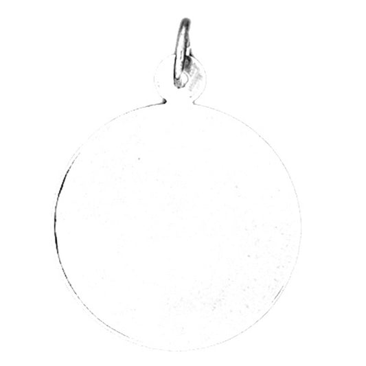 Sterling Silver Handcut Round Pendant