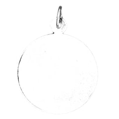Sterling Silver Handcut Round Pendant