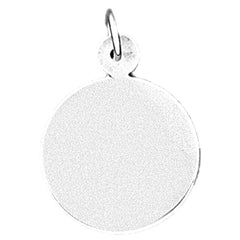 Sterling Silver Handcut Round Pendant