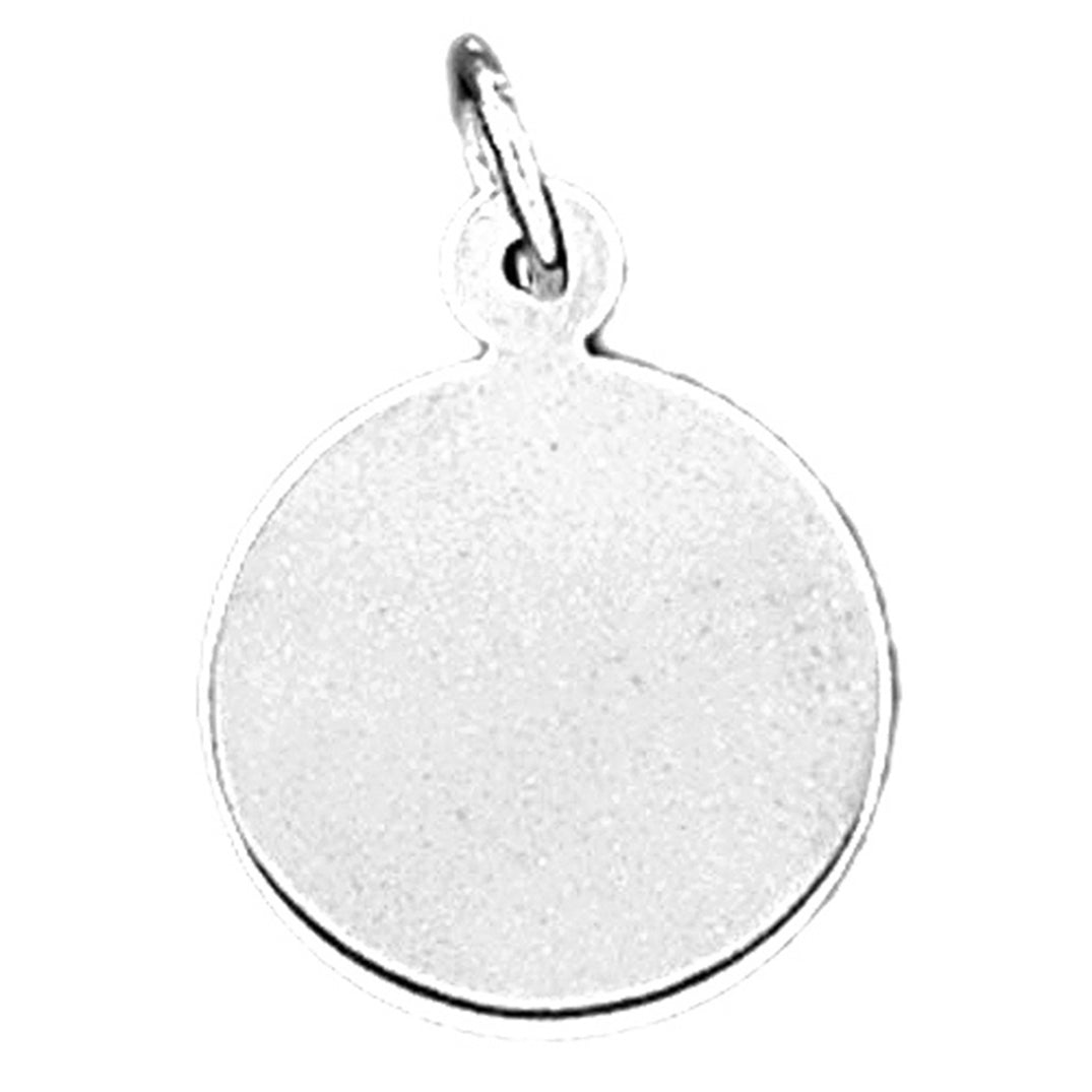 Sterling Silver Handcut Round Pendant