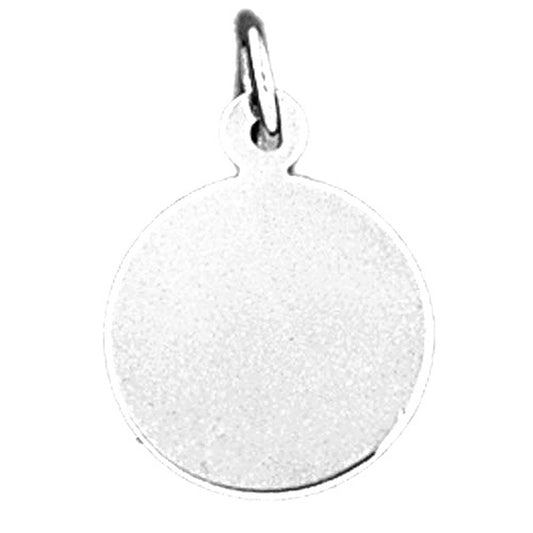 Sterling Silver Handcut Round Pendant