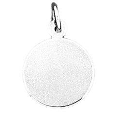 Sterling Silver Handcut Round Pendant