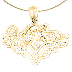 Colgante Madre de Plata de Ley (Rodio o Chapado en Oro Amarillo)