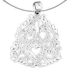 Sterlingsilber-Anhänger „#1 Mom“ (rhodiniert oder gelbvergoldet)