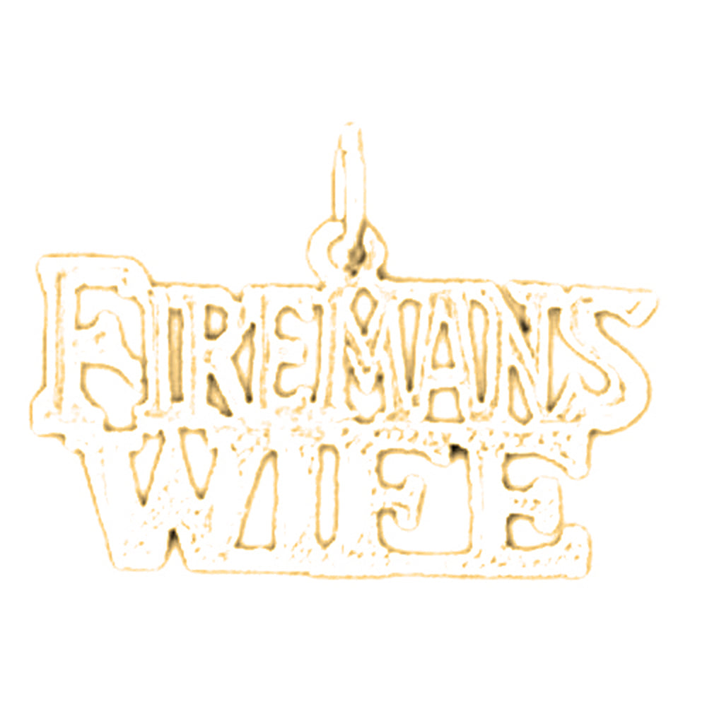 Yellow Gold-plated Silver Fireman's Wife Pendant