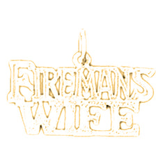 Yellow Gold-plated Silver Fireman's Wife Pendant