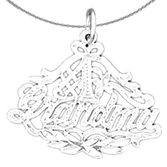 Sterlingsilber-Anhänger Nr. 1 für Oma (rhodiniert oder gelbvergoldet)