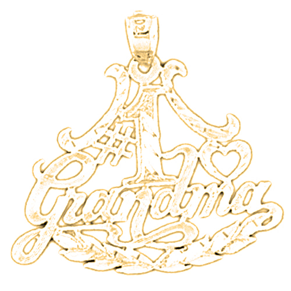 Yellow Gold-plated Silver #1 Grandma Pendant
