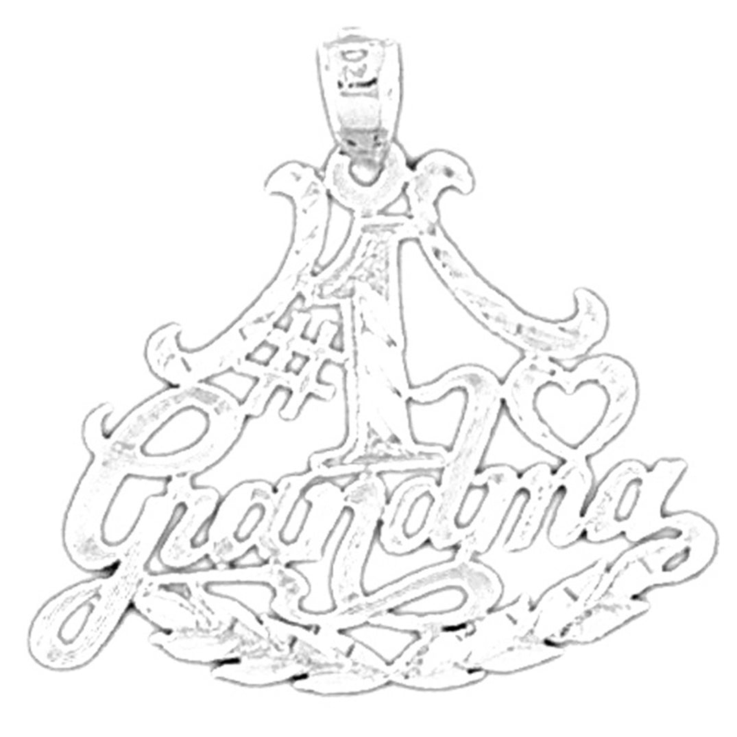 Sterling Silver #1 Grandma Pendant
