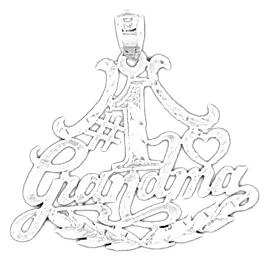 Sterling Silver #1 Grandma Pendant