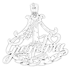 Sterling Silver #1 Grandma Pendant