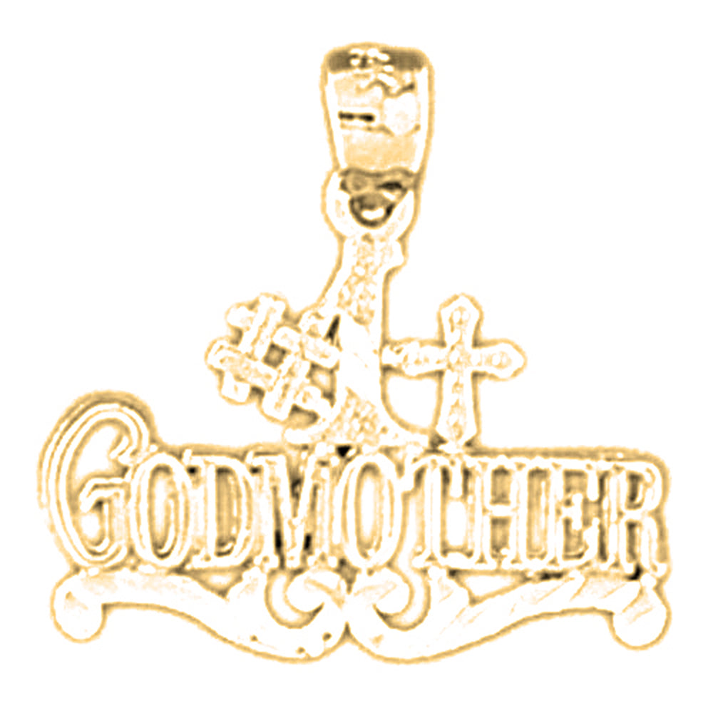 Yellow Gold-plated Silver #1 Godmother Pendant