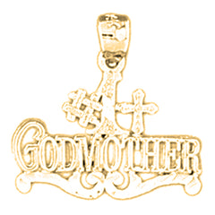 Yellow Gold-plated Silver #1 Godmother Pendant