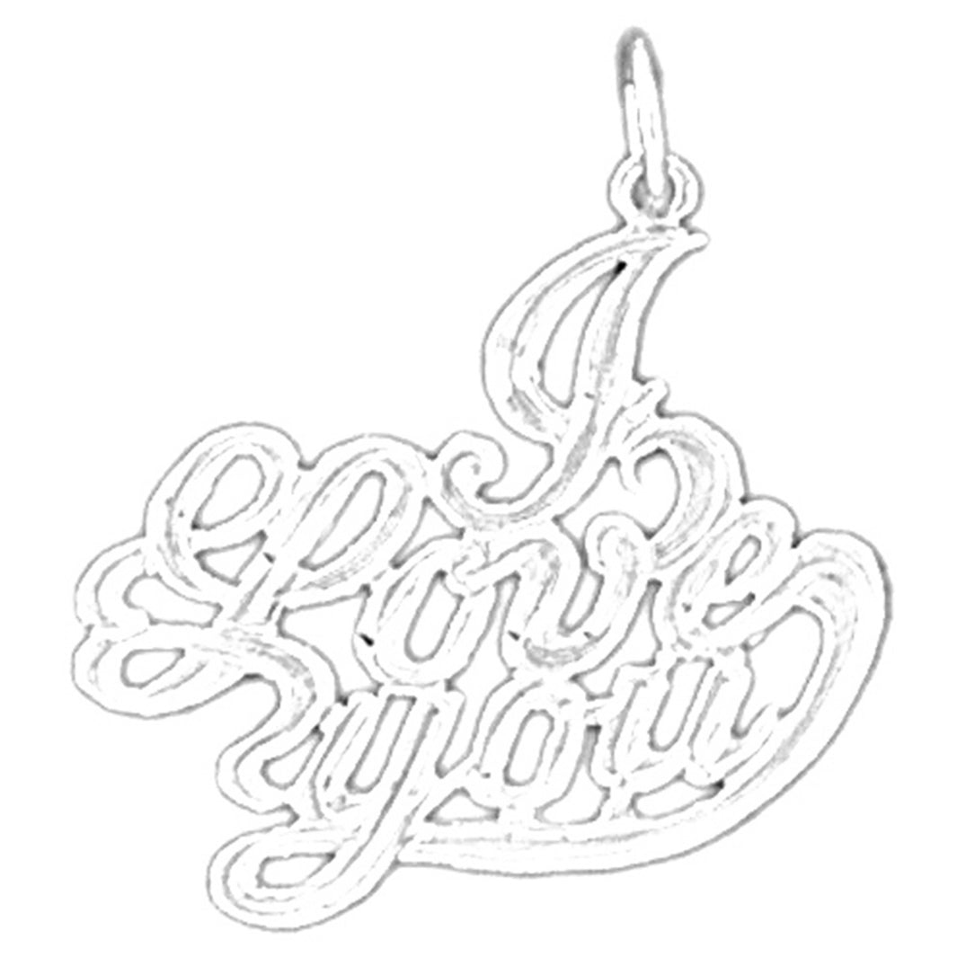 Sterling Silver I Love You Pendant