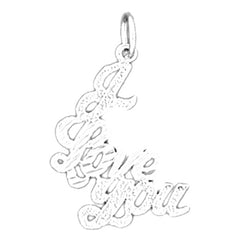 Sterling Silver I Love You Pendant