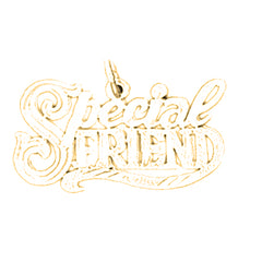 Yellow Gold-plated Silver Special Friend Pendant