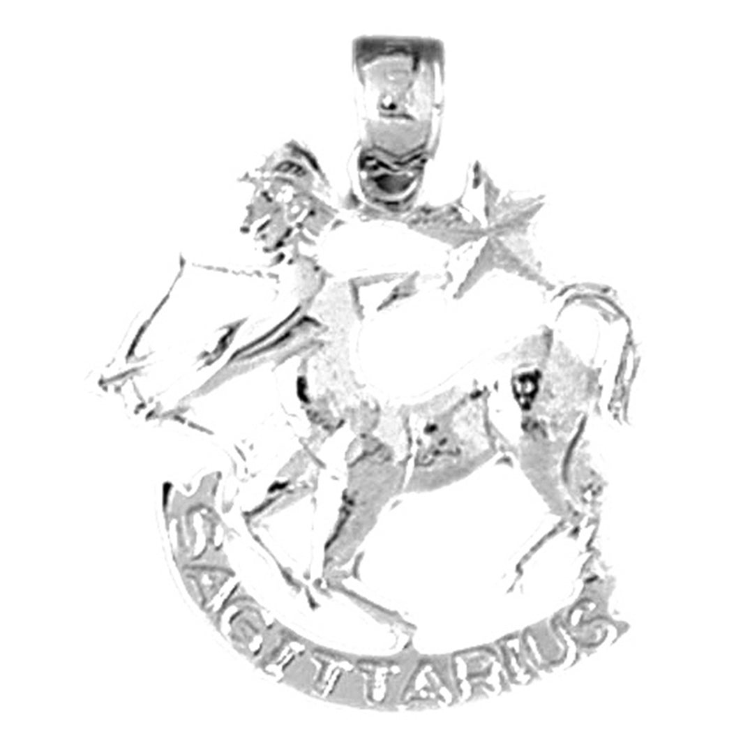 Sterling Silver Sagittarius Zodiac Sign Pendant