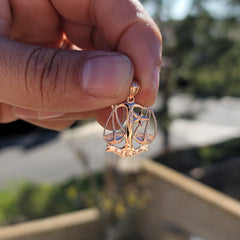 Anhänger mit Sternzeichen Waage aus Sterlingsilber (rhodiniert oder gelbvergoldet)