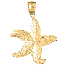 Yellow Gold-plated Silver Starfish Pendant