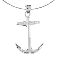 Ankeranhänger aus Sterlingsilber (rhodiniert oder gelbvergoldet)